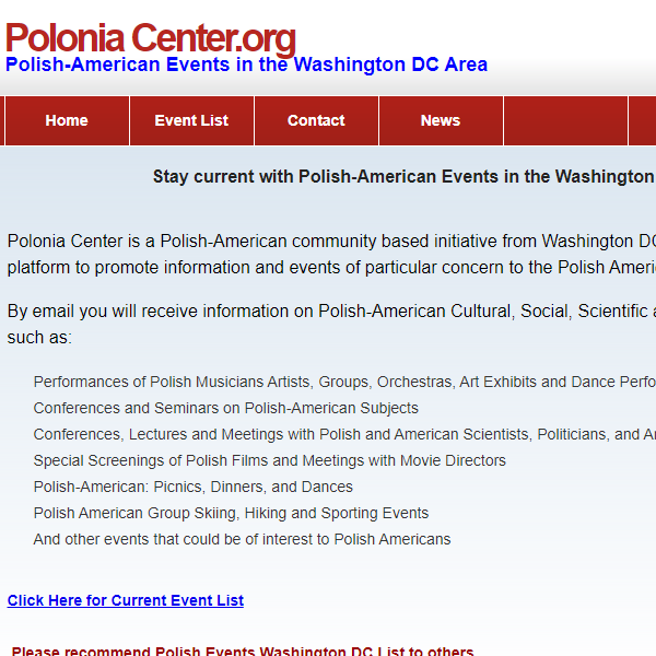 Polonia Center - Polish organization in Washington DC